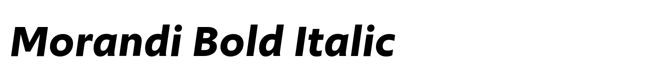 Morandi Bold Italic